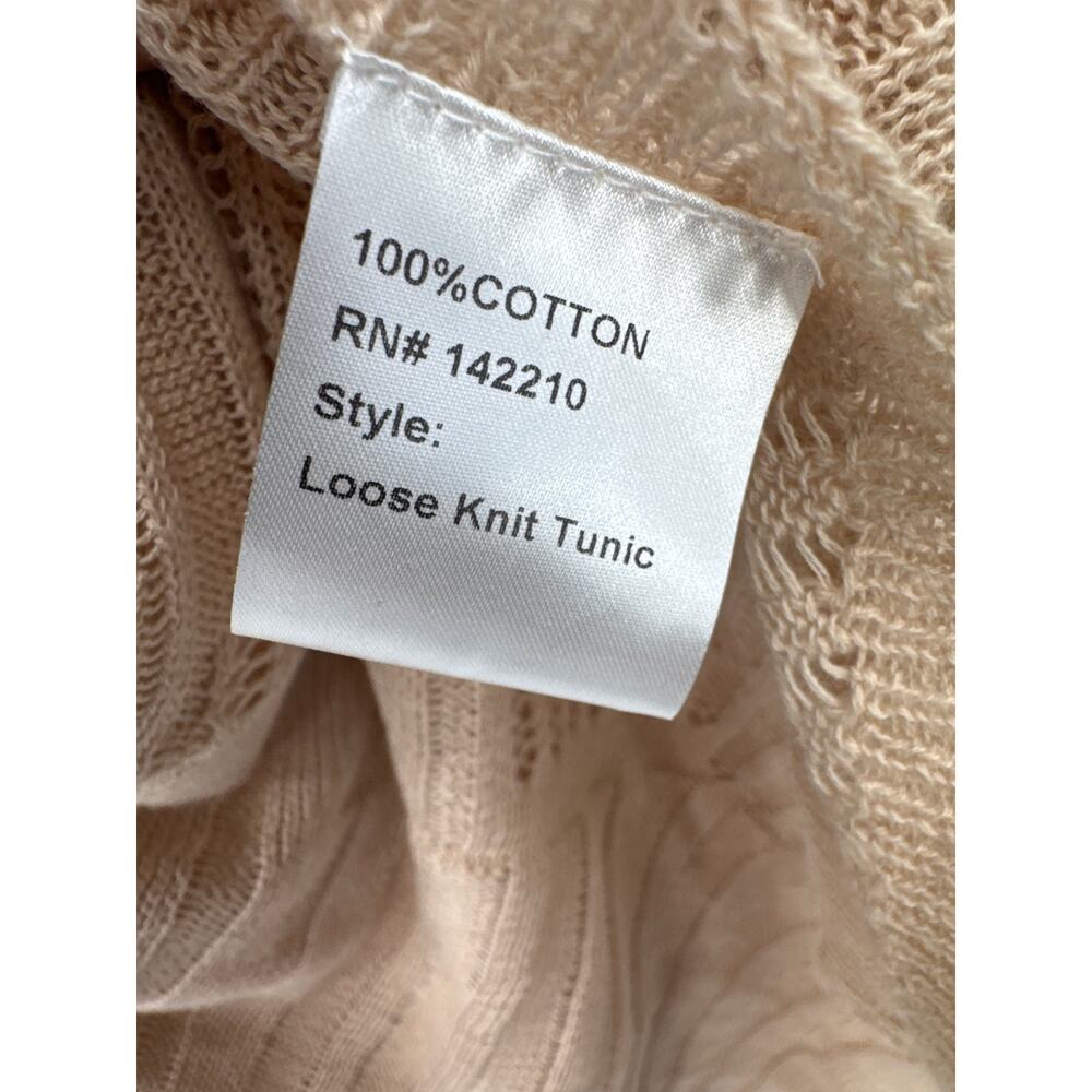 MerSea souk loose knit tunic poncho cover up beige size one size - Picture 8 of 9
